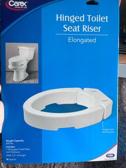 Carex Hinged Elongated Toilet Seat Riser