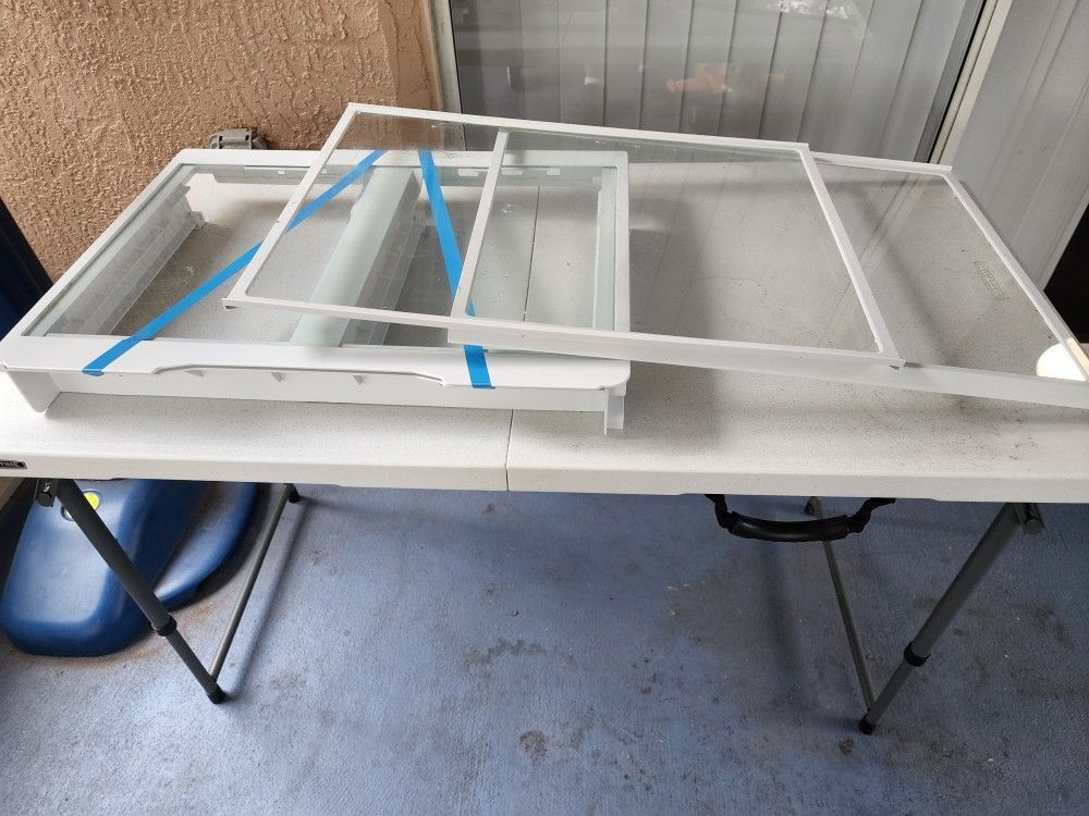 GE REFRIGERATOR SHELVES, PARTS, TRAYS