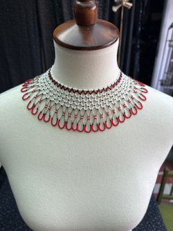 Halloween costume accessory Handmade seed bead? Beaded Necklace