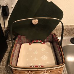 Limited Edition 2009 Christmas Collection Snowflake Cookie Basket 