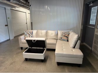 Free Delivery- Brand New Faux Leather Sectional Sofa Couch