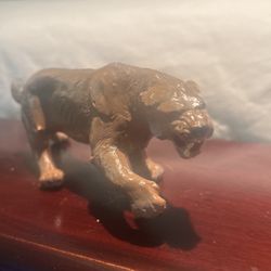 Vintage Hard Plastic Cougar Toy From 1980S