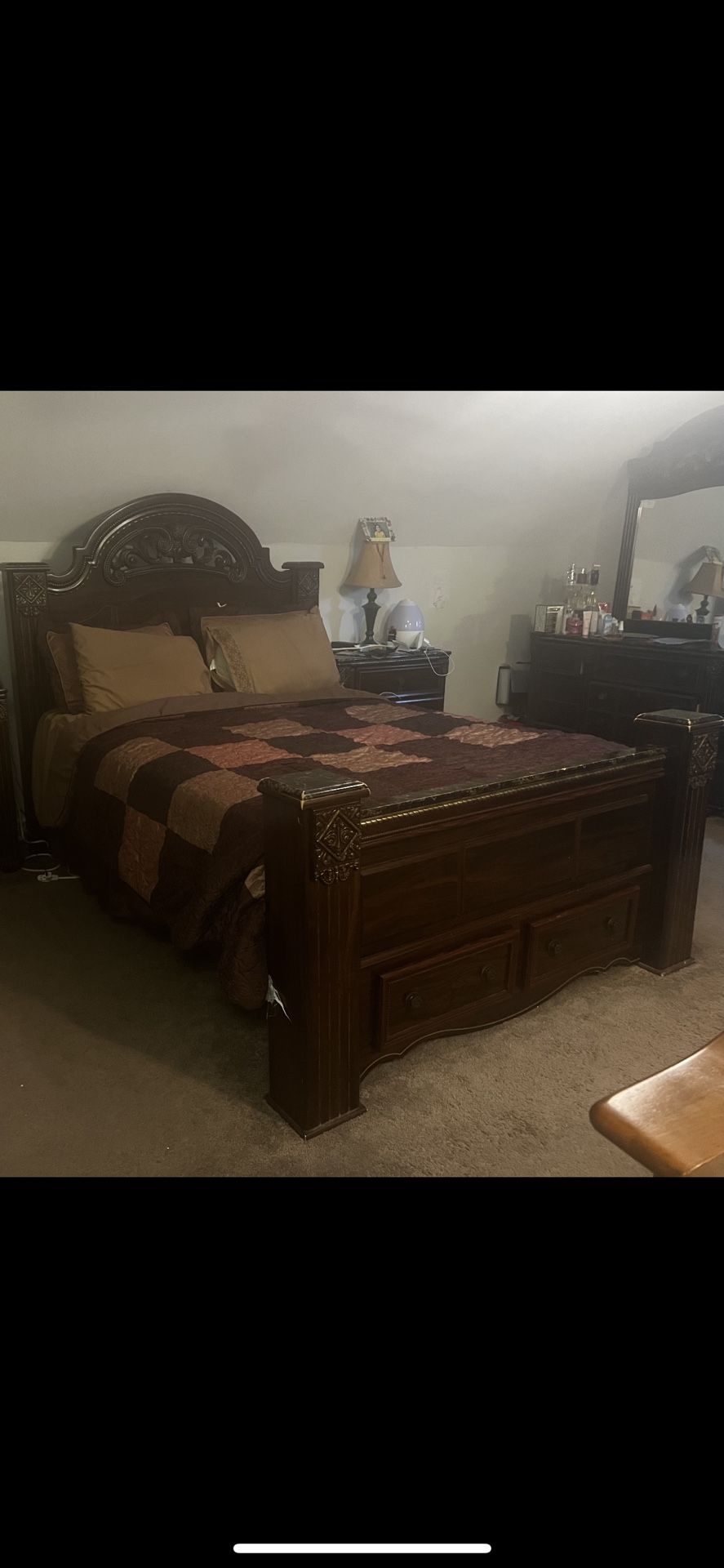 Bed With Frame And Headset