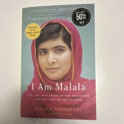 I Am Malala by Malala Yousafzai & Christina Lamb, Paperback Memoir, Nobel Winner