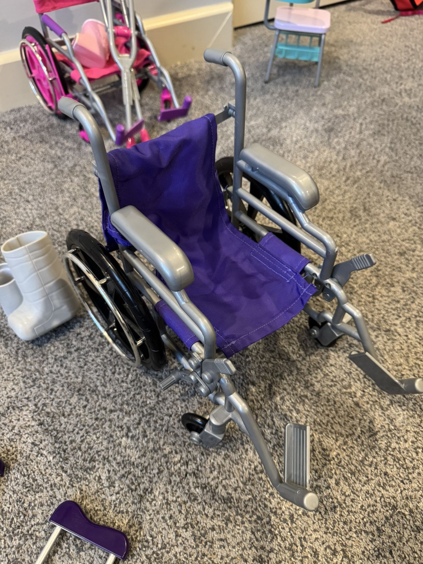 Wheelchair, Crutches, Casts For 18 Inch Doll 