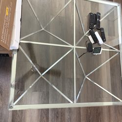 Glass living room coffee table