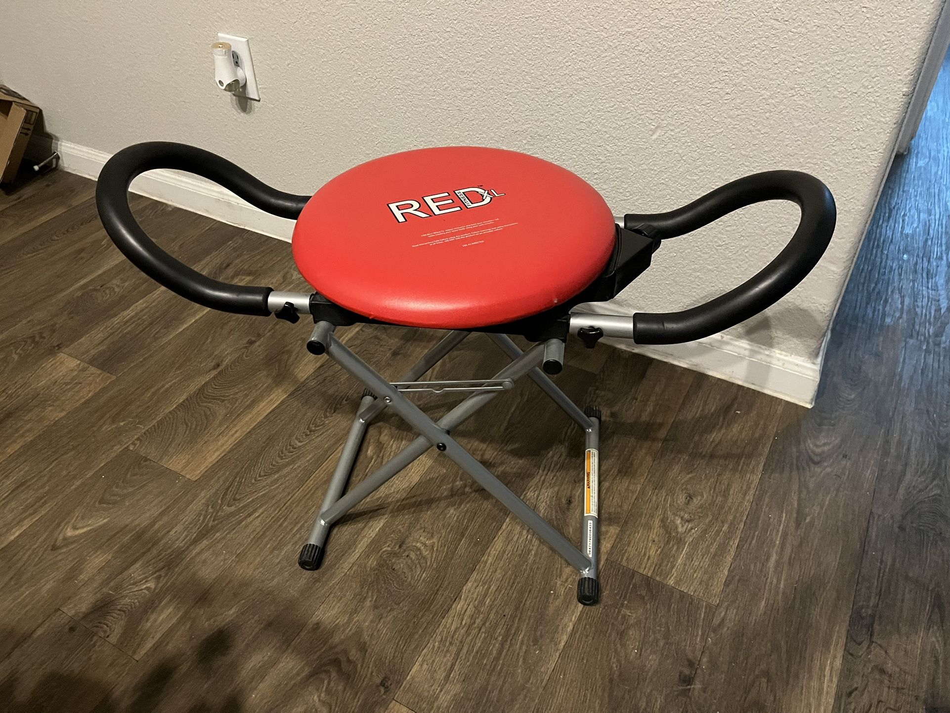 Red XL Fitness Ab & Core Machine Abdominal Exercise Chair Adjustable ...