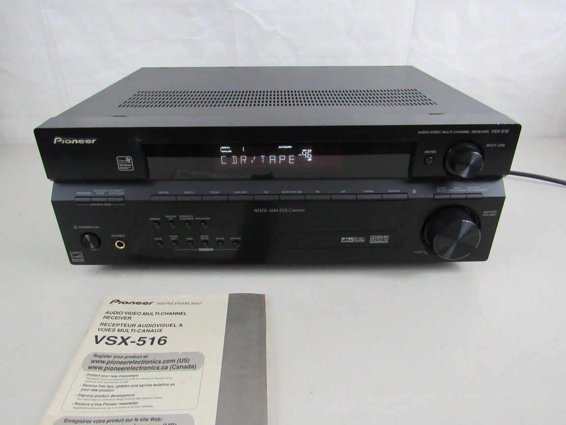 Pioneer 7.1 AV Receiver Amplifier Tuner Stereo Dolby Logic Surround VS -516