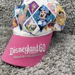Disneyland Resort 60TH Diamond Anniversary Pink Youth Adjustable Baseball Hat