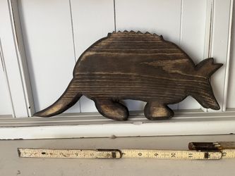 Vintage Wood Armadillo 