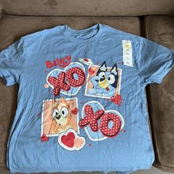 Bluey Kids Valentine Shirts 