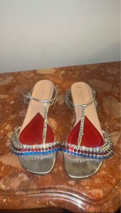 Gucci Crystal Embellished Heart Sandals