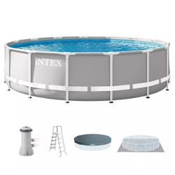 INTEX SWIMMING POOL 15FT X 42IN  METAL FRAME