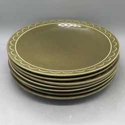 Set Of 7 Sheffield Granada Dinner Plates 