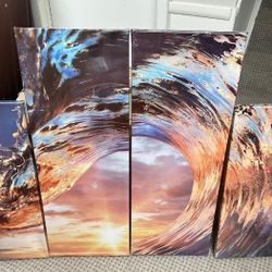 Ocean Roll Over Sunset Canvas