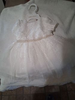 Girls White Lace Tulle Formal Dress 3/6 months