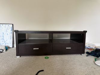 Dark Brown TV Stand with Drawers