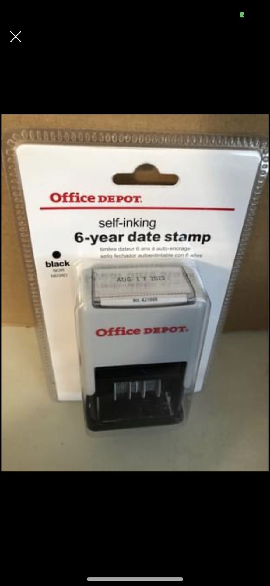 NEW Self inking 6 year date stamp