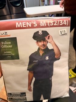 Halloween costume police officer size men M 32/34