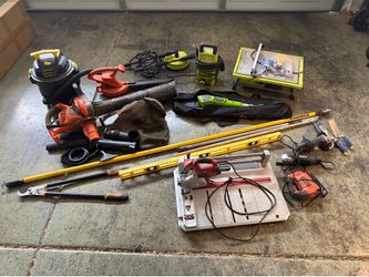 Huge Power Tool & Yard Bundle – SKIL Flooring Saw, Stark Rotary Hammer, WEN Nailer, Tile Saw...