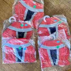 DOG CITY SPORT JACKET Wholesale Lot (5) Red Stripe Coat Fashion Pet X-Small 8"