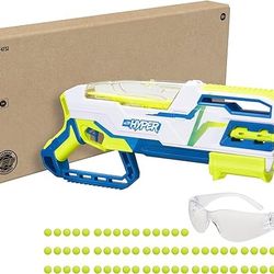 NERF Hyper Siege-50 Pump-Action Blaster, 65 NERF Hyper Rounds & Eyewear Included