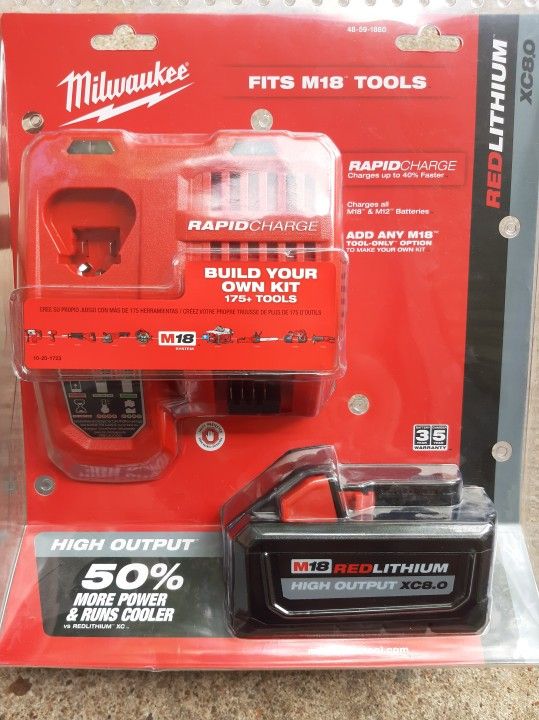 Milwaukee Charger Rapid New And Battery 8.0
