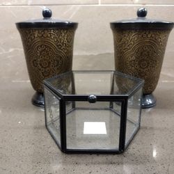 Storage Jars - Vanity / Desk - NEW - WESTSIDE 