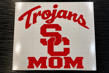 USC Dad & Mom Vinyl Decal – Car & Truck Window Sticker – $5