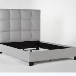 Living Spaces KING upholstered bed frame