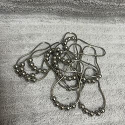 Stainless Steel Shower Curtain Roller Hook Rings 