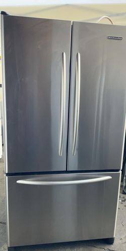Kitchen Aid 3 Door Stainless Steel Refrigerator
