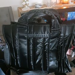Steve Madden Black Puffer Purse