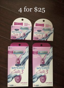 Schick Hydro Silk 3 Razors: 4 for $25