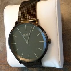 Hugo Boss Mens Quartz Watch, Black Dial & Band