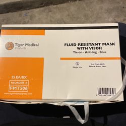 Fluid Resistant Mask With Visor