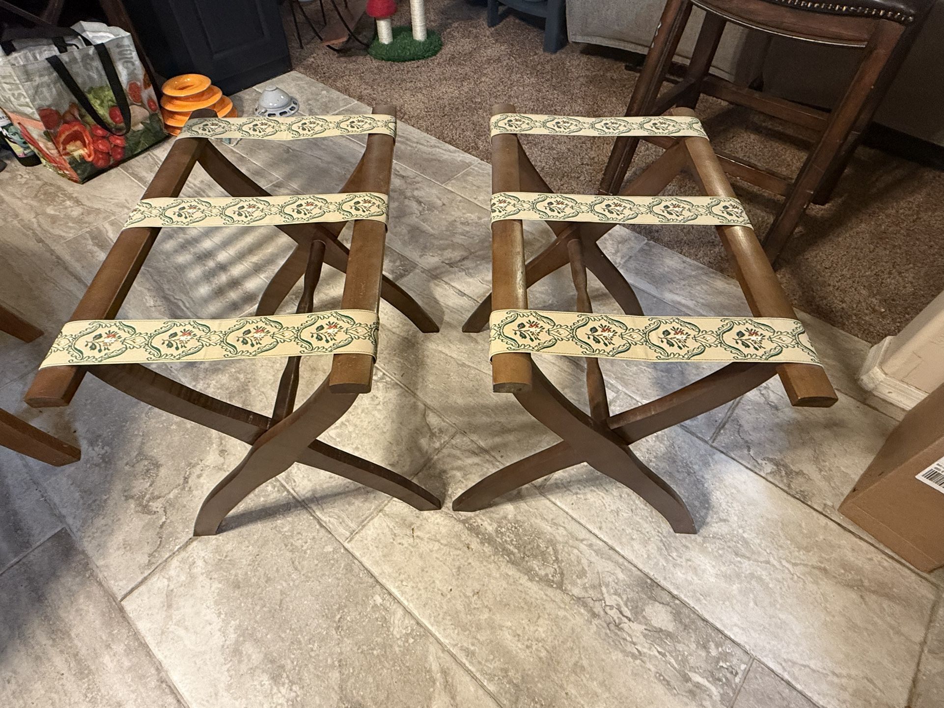 Mid Century Luggage Racks