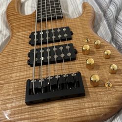 BASS CARVIN LB76p Active 18v Preamp , MAPLE FLAME RARE BASS , Limited Edition 