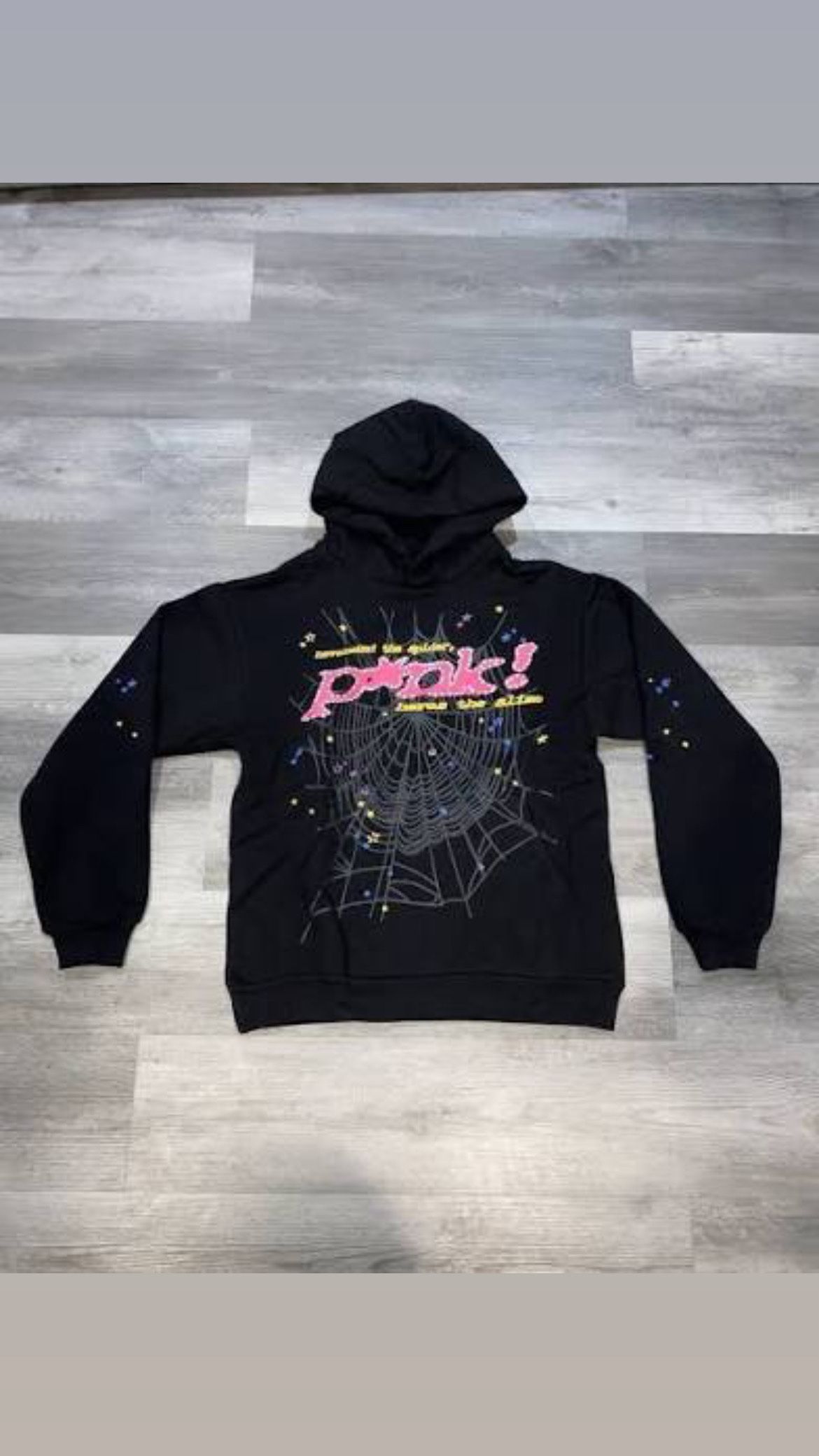 Black Pink Hoodie Spider