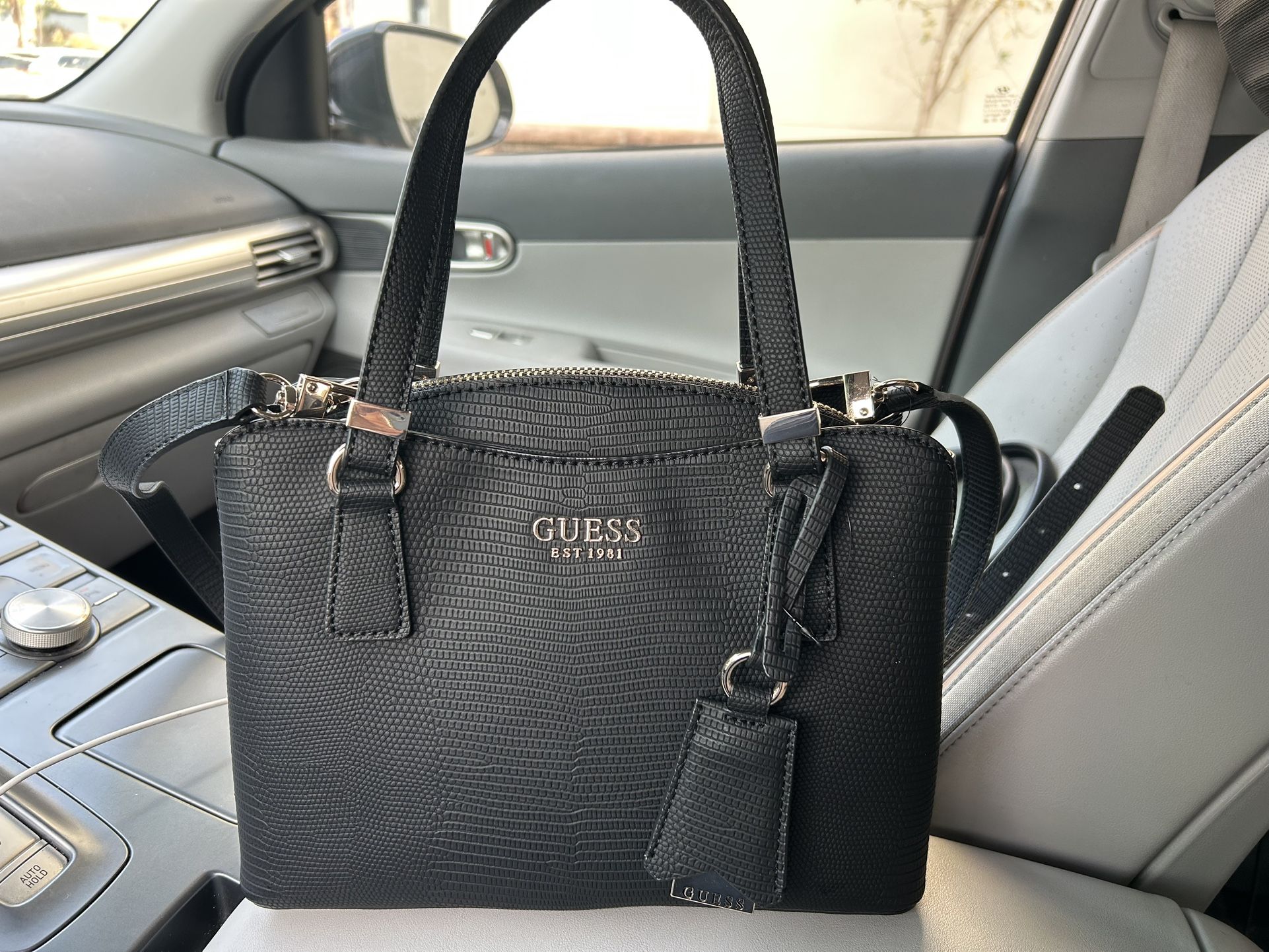Guess Croc Leather Handbag