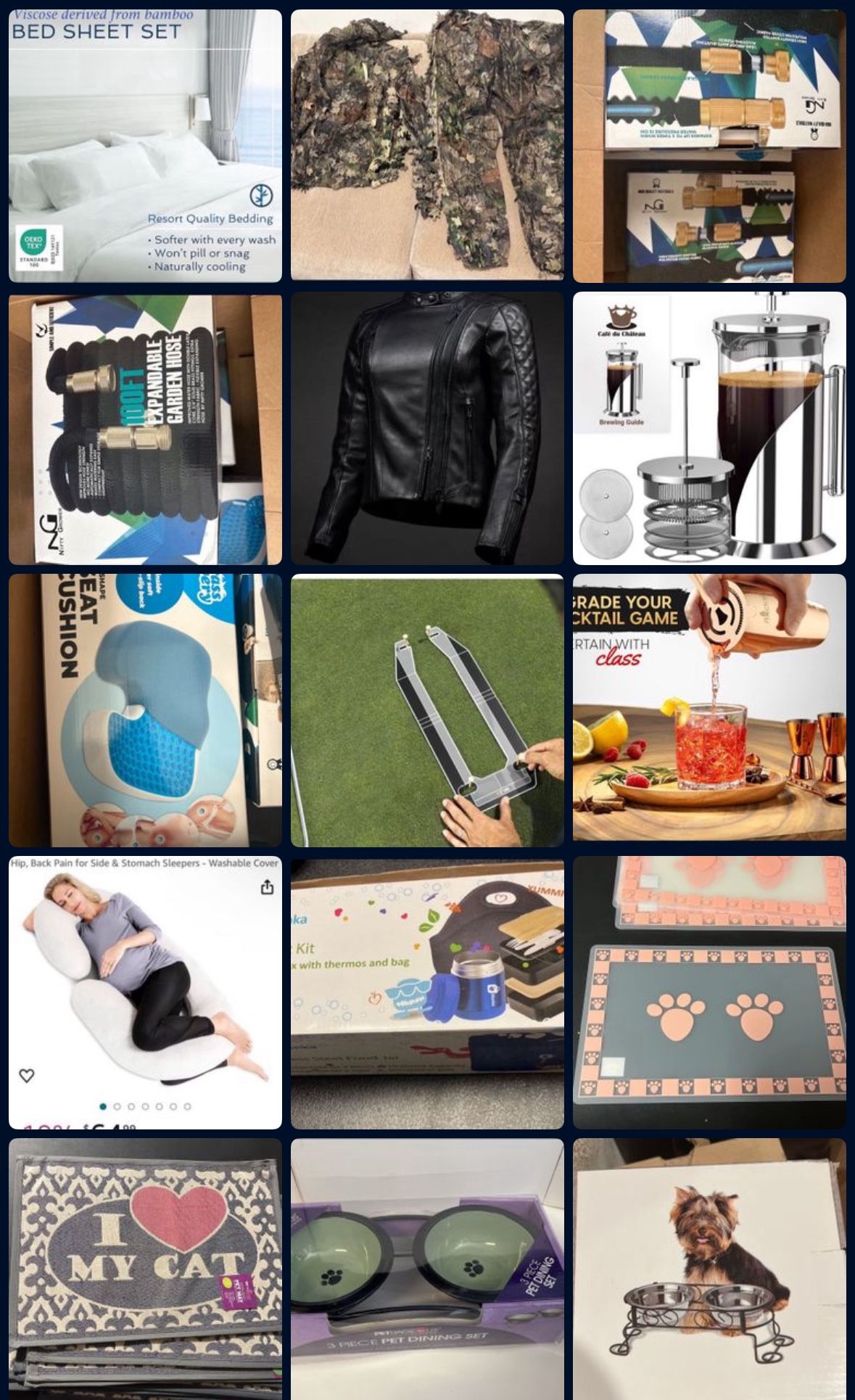 All New Items Bags Hunting Items Dog Items Baby Items Jackets Pillows And More
