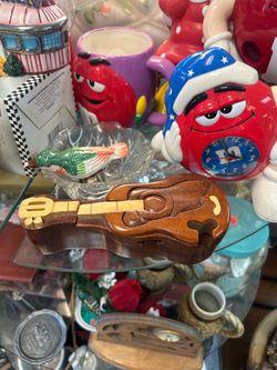 Guitar wooden puzzle jewelry box