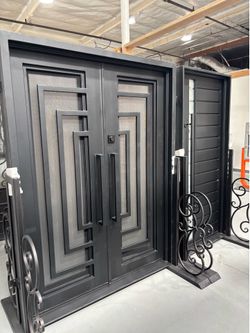 Wrought Iron Door With Openable Window