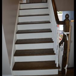 Stair risers  and Wood Floor 