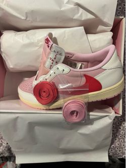 Jordan 1 Retro Low OG SP Travis Scott Sail Tropical Pink Size 10.5