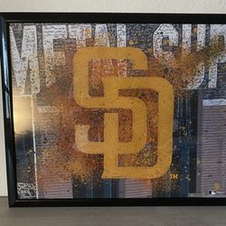 San Diego Padres Metal Supply Framed Print