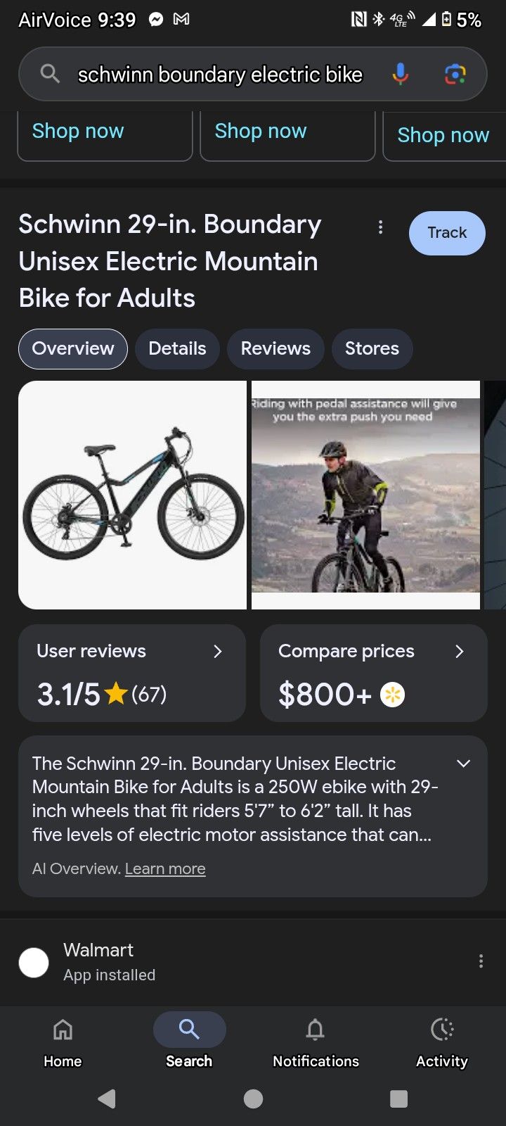 Schwinn Boundary Electric Hard tail Mountain Bike