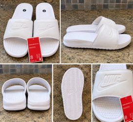 Nike women’s size 8 white sandal slides