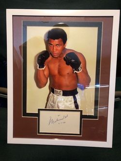 Muhammad Ali signed frame, boxing WBC