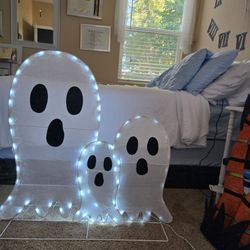 Lighted Halloween Ghost Trio Decoration